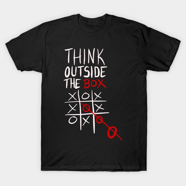 Think outside the box geeky humor gift T-Shirt by BadDesignCo